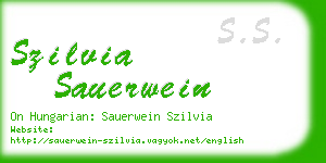 szilvia sauerwein business card